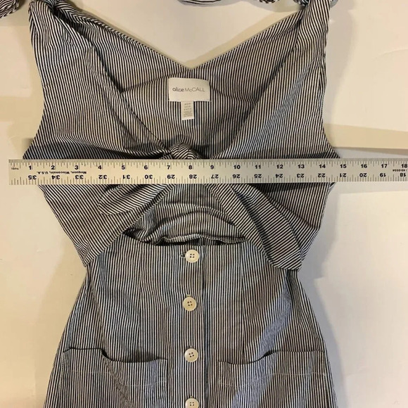 Alice McCALL Makes Sense Button Front Midi Black White Sleeveless Dress Size 4 - Picture 12 of 16